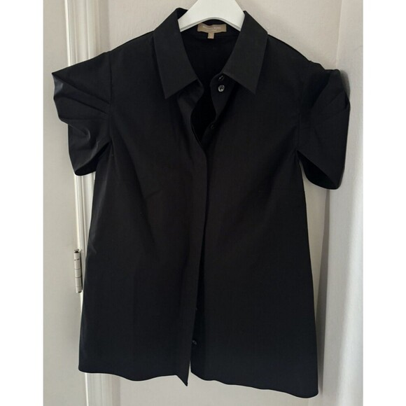 Michael Kors Collection Italy button up shirt Gold label Crushed sleeve size 10 - Picture 13 of 16